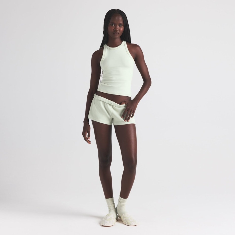 NWT Skims Cotton Rib Loose Shorts in Spearmint/Mint Green Size XL - Picture 13 of 14
